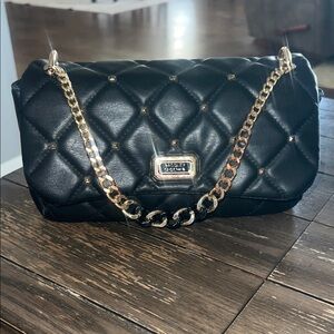 Badgley Mischka Quilted Black Shoulder Bag